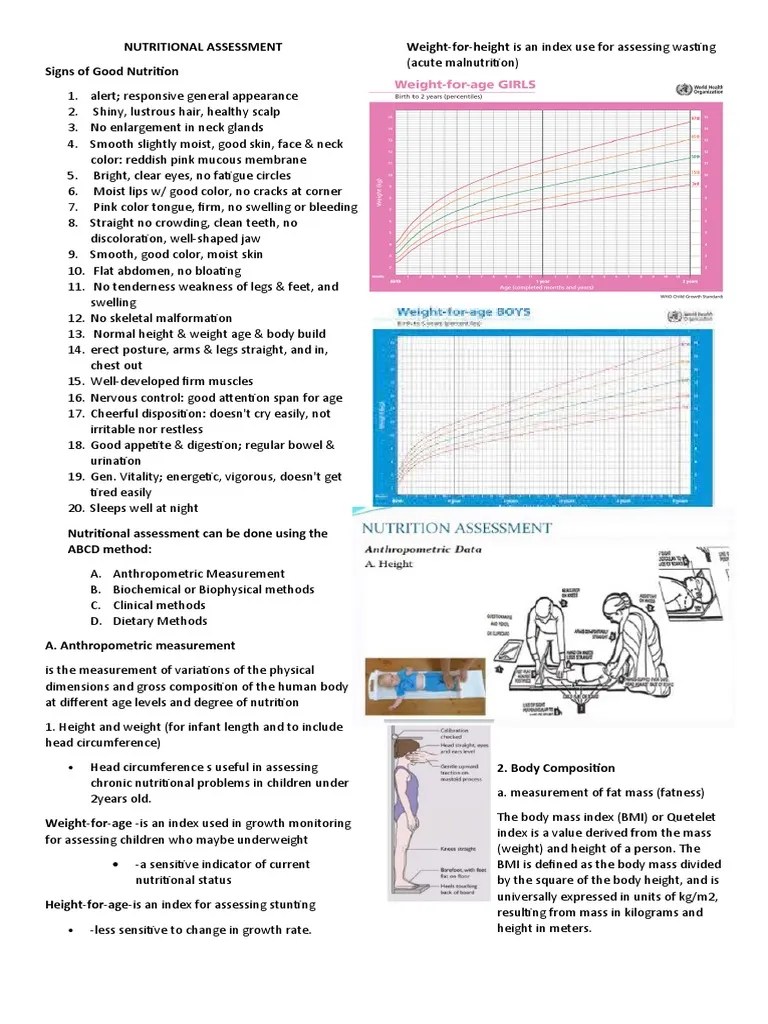 Nutritional Assessment | PDF | Malnutrition | Body Mass Index