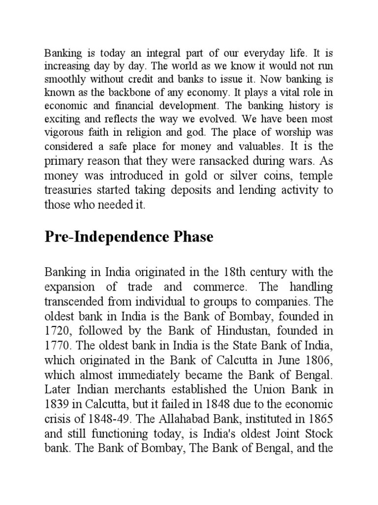 Evolution Of Banking | PDF | Banks | Reserve Bank Of India