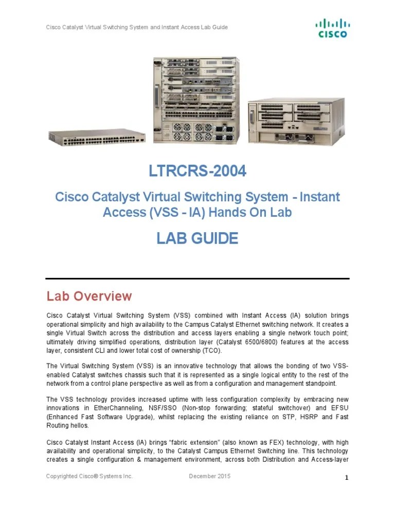 Switch VSS Guide | PDF | Internet Protocols | Command Line Interface