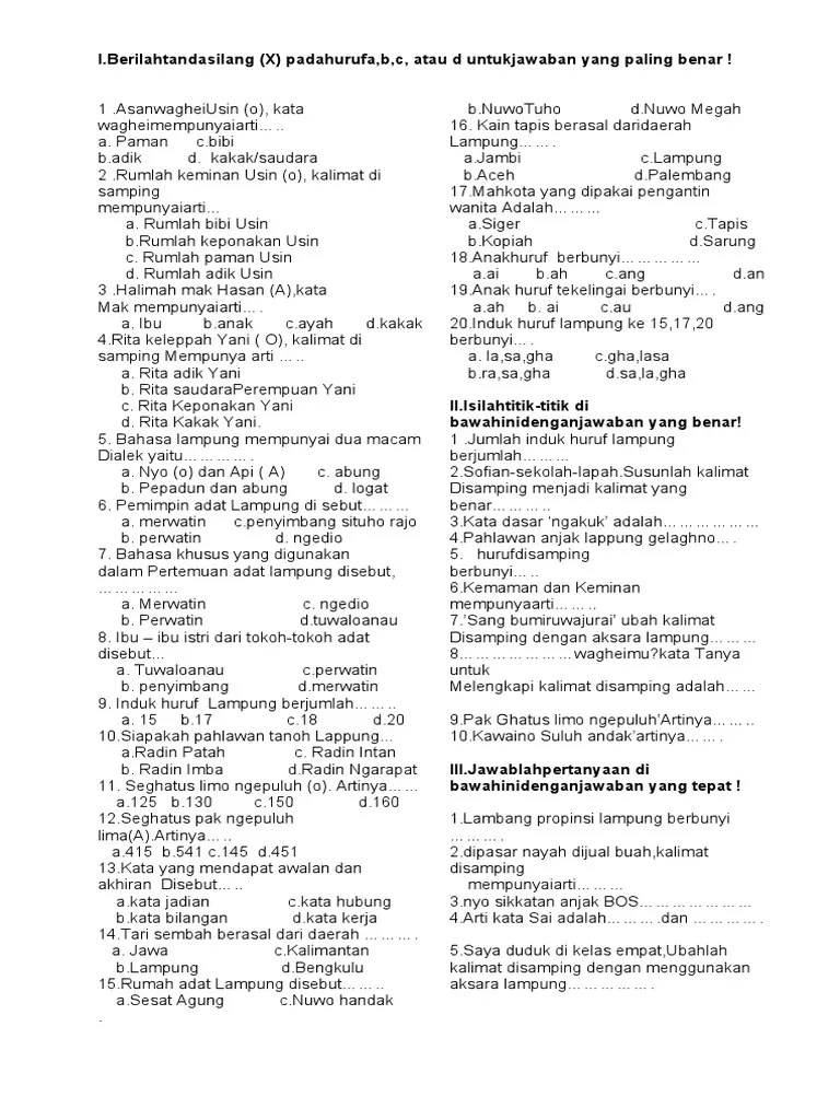 bahasa lampung | PDF