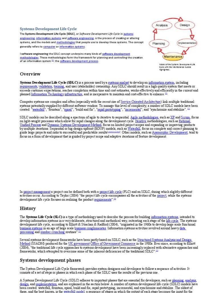 Software Development Life Cycle | PDF | Software Development Process | Software Engineering