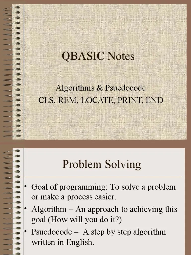 QBASIC Programming Fundamentals: An Introduction To Subroutines, Flow ...