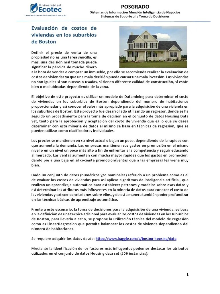 CASO Boston | PDF | Procesamiento De Datos | Aprendizaje Automático
