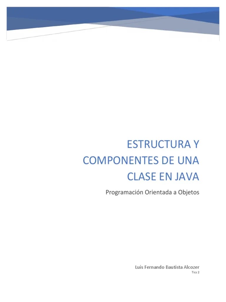 Componentes De Una Clase En Java | Descargar Gratis PDF | Java ...