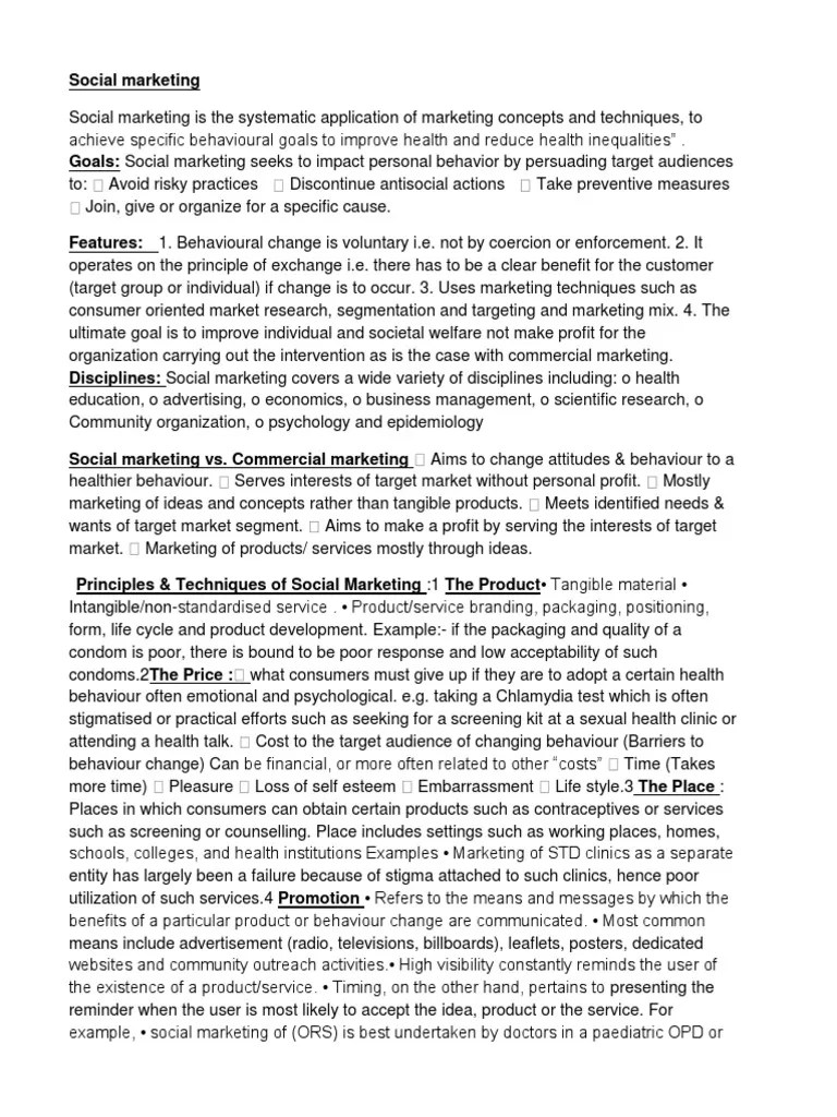 Social Marketing | PDF | Marketing | Target Audience