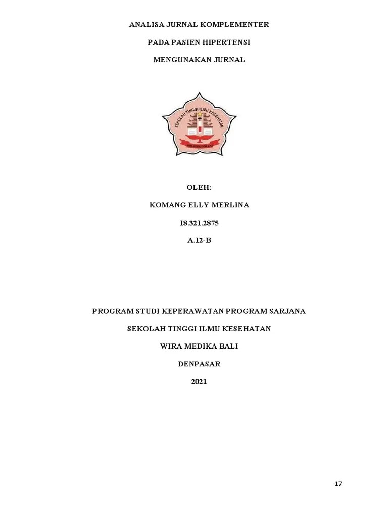 Analisa Jurnal Pico - 183212875 - Analisa Jurnal Pada Pasien Hipertensi | PDF