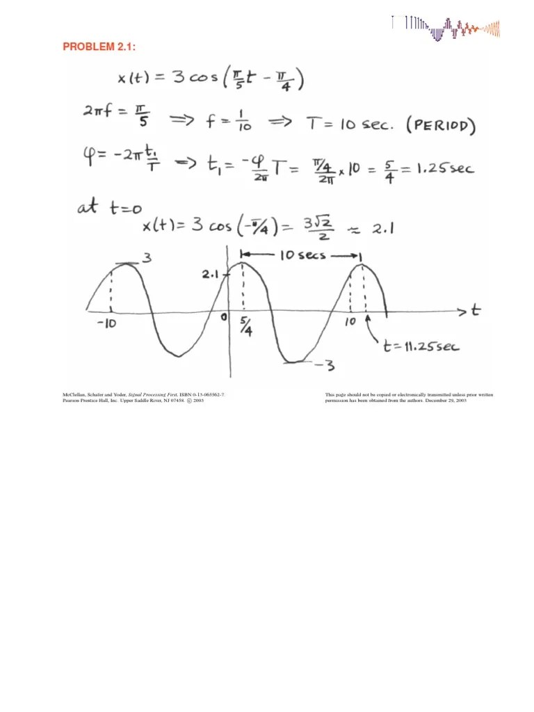 Chap 02 SP 1 Solutions | PDF | Telecommunications Engineering | Signal ...