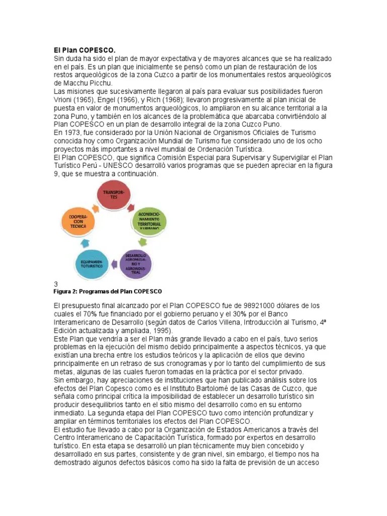 El Plan Copesco | PDF | Turismo | Perú