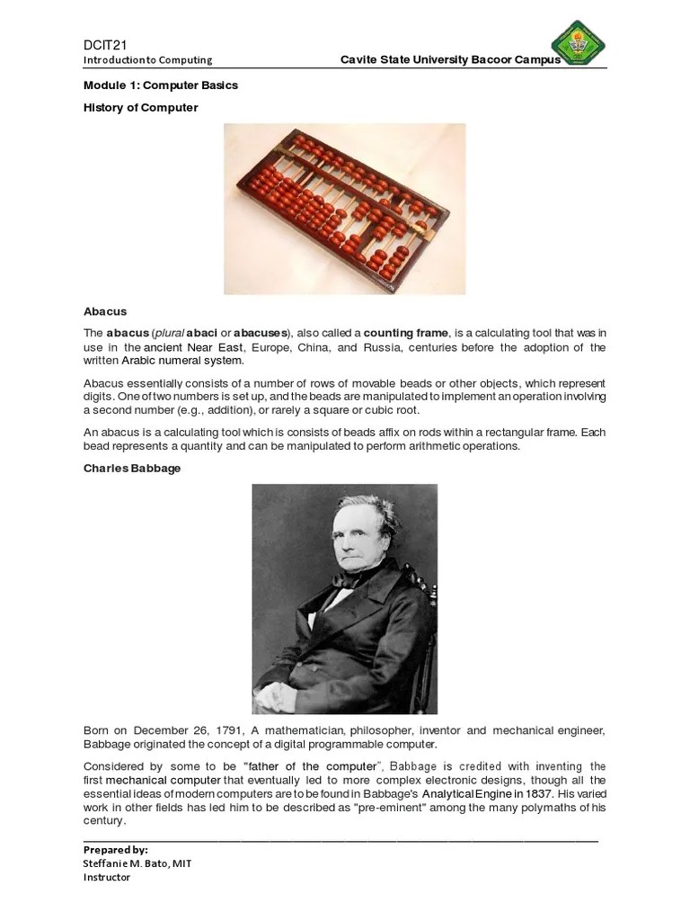 Module 1 - Computer Concepts | PDF | Integrated Circuit | Personal Computers