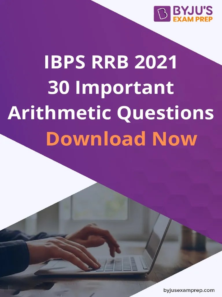 30 Important Arithmetic Questions For Ibps RRB 2021 32-1-27 | PDF ...