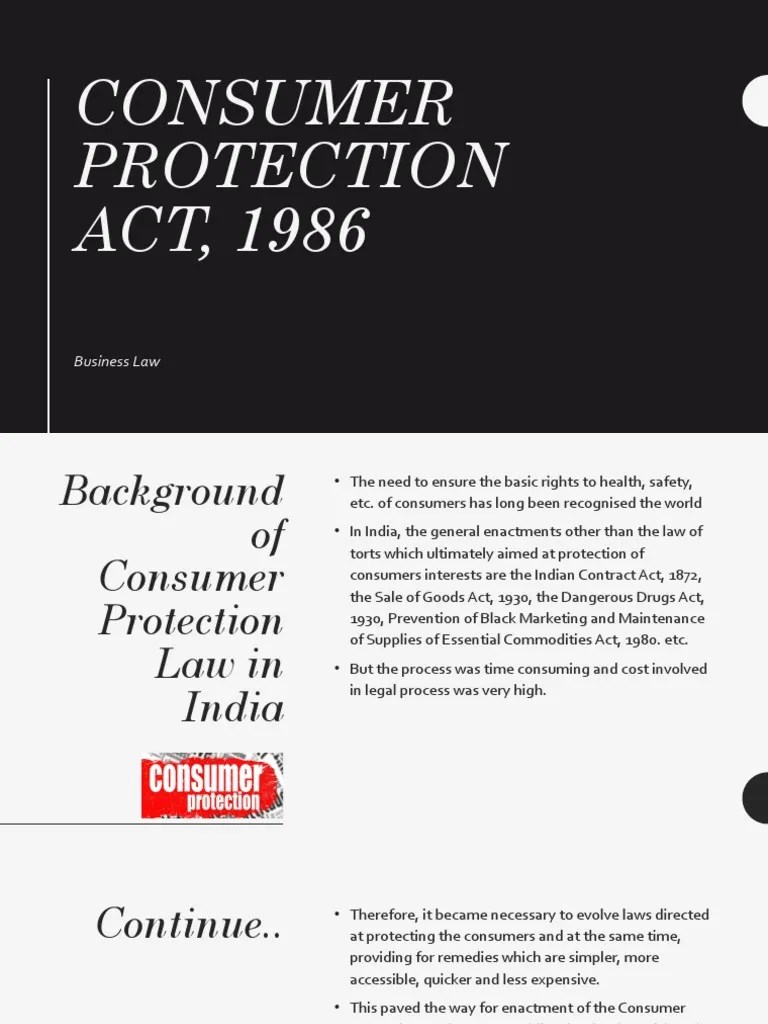 Consumer Protection Act, 1986 | PDF | Consumer Protection | Lawsuit