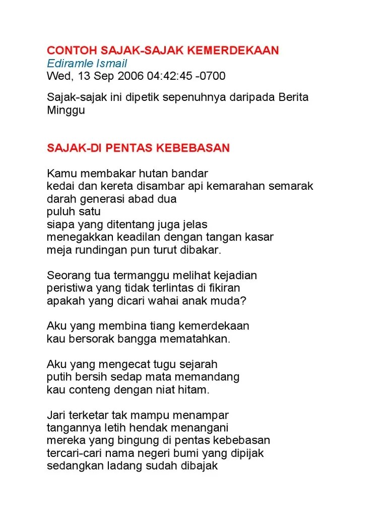Puisi tentang aku anak seorang petani bisa menjadi gambaran bagi kita. Contoh Sajak Pdf