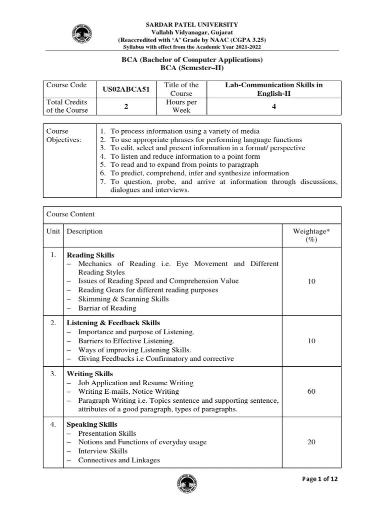 Detail Syllabus BCA Sem. 2 | PDF | Databases | Sql