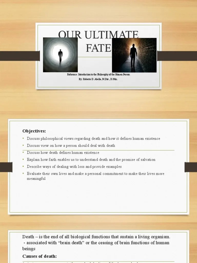 Our Ultimate Fate Philosophy | PDF | Death | Grief