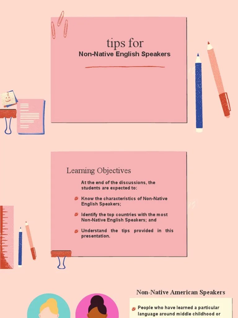Tips For Non-Native English Speakers | PDF | English Language | First Language