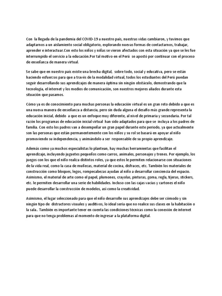 Educación Inicial | PDF | Educación De La Primera Infancia | Aprendizaje