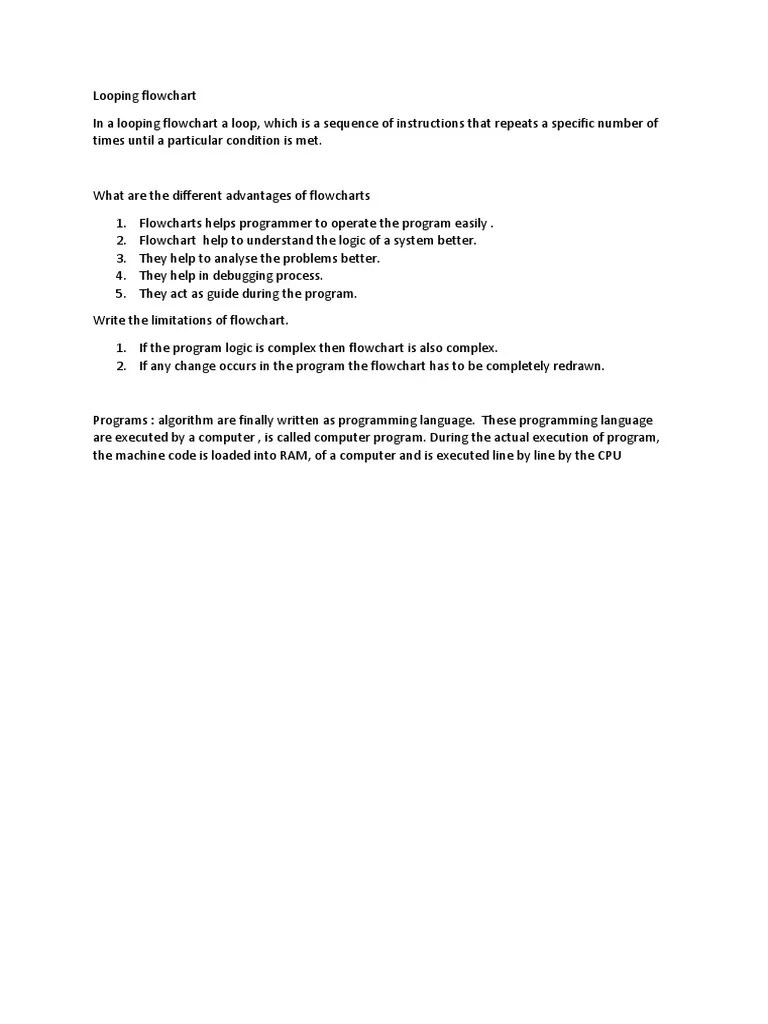 Looping Flowchart | PDF