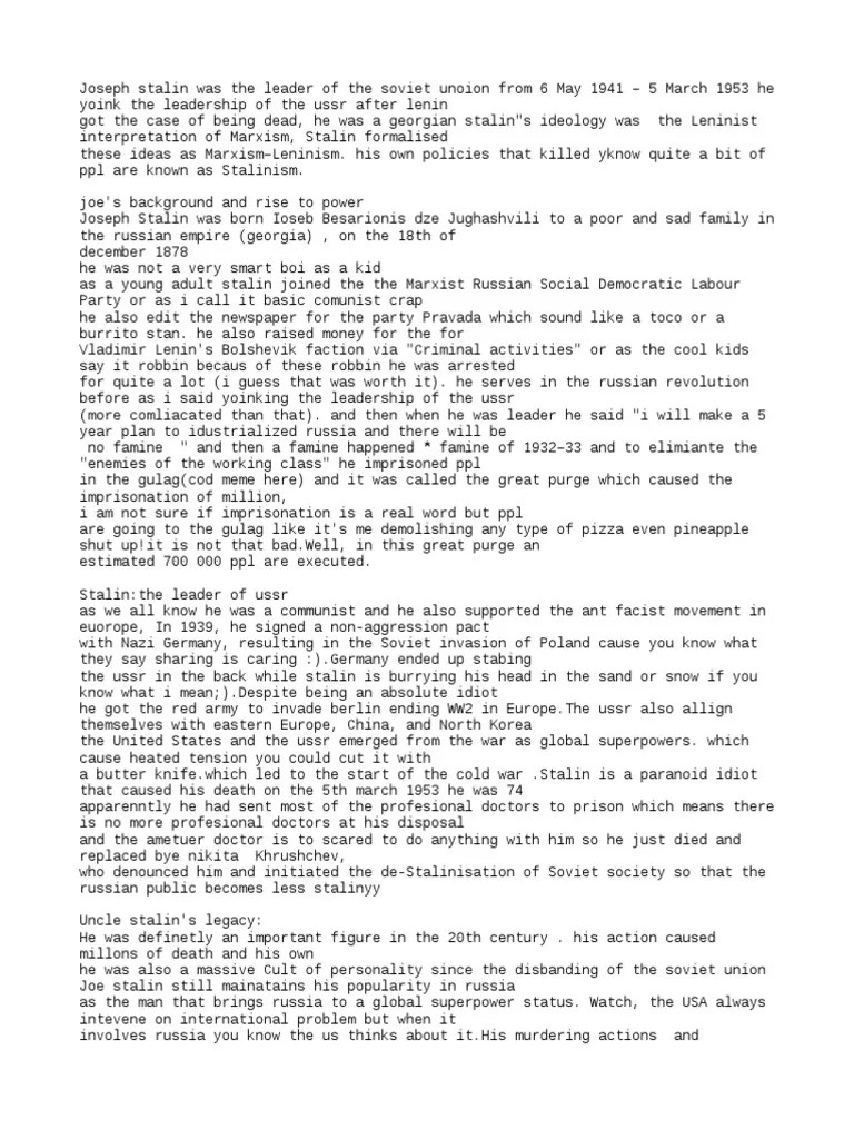 Stalin | PDF | Joseph Stalin | Soviet Union