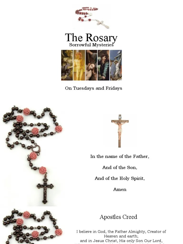 The Rosary - Sorrowful Mysteries | PDF | Lord's Prayer | Mary, Mother ...