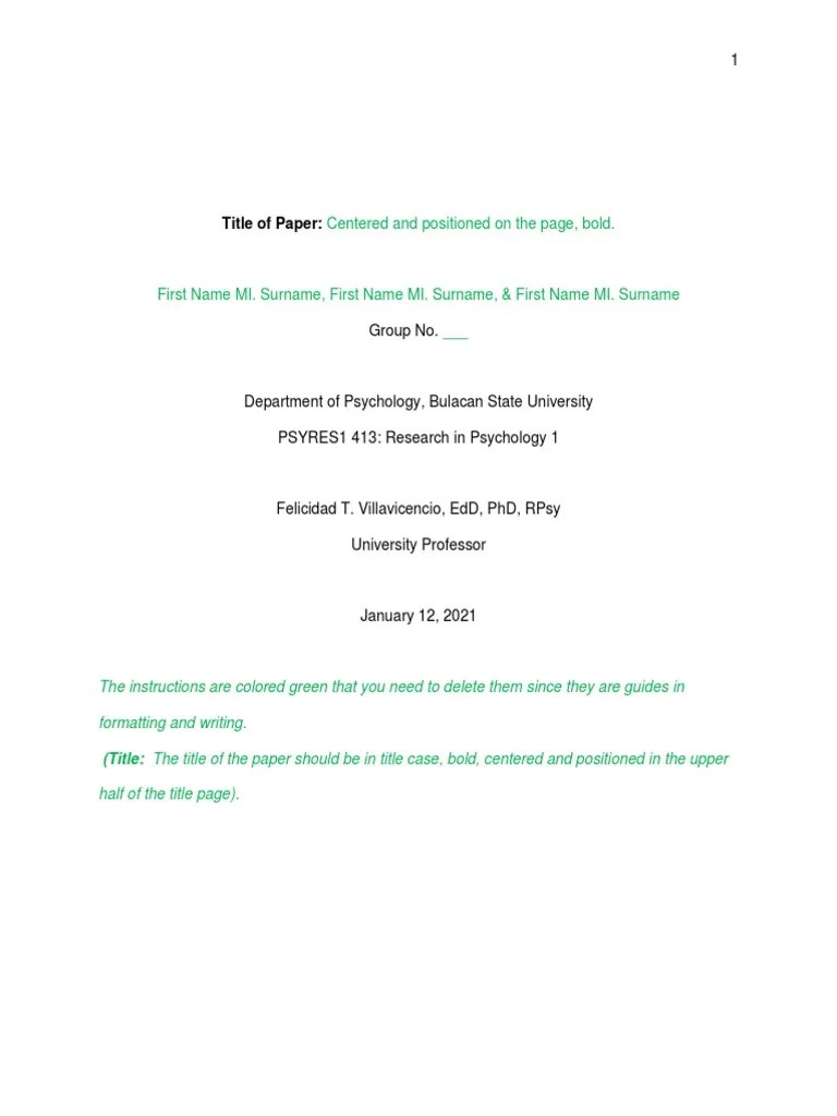 APA 7th Template Student Paper | PDF | Apa Style | Qualitative Research