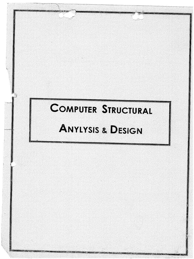 Computer Structural Analisys And Design | PDF