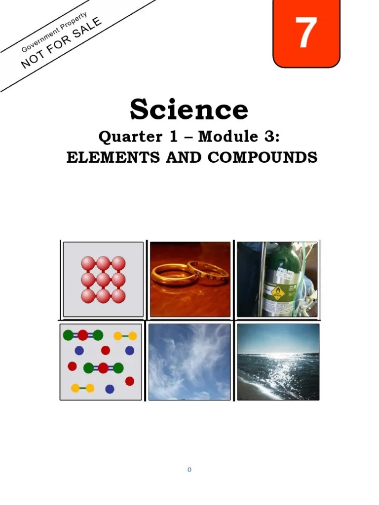 Science: Quarter 1 - Module 3: Elements And Compounds | PDF | Nutrition Facts Label | Foods