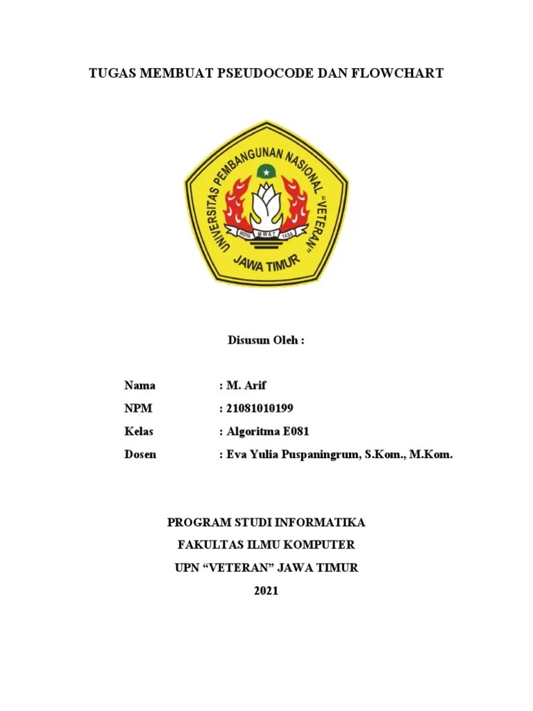 Tugas Membuat Pseudocode Dan Flowchart | PDF