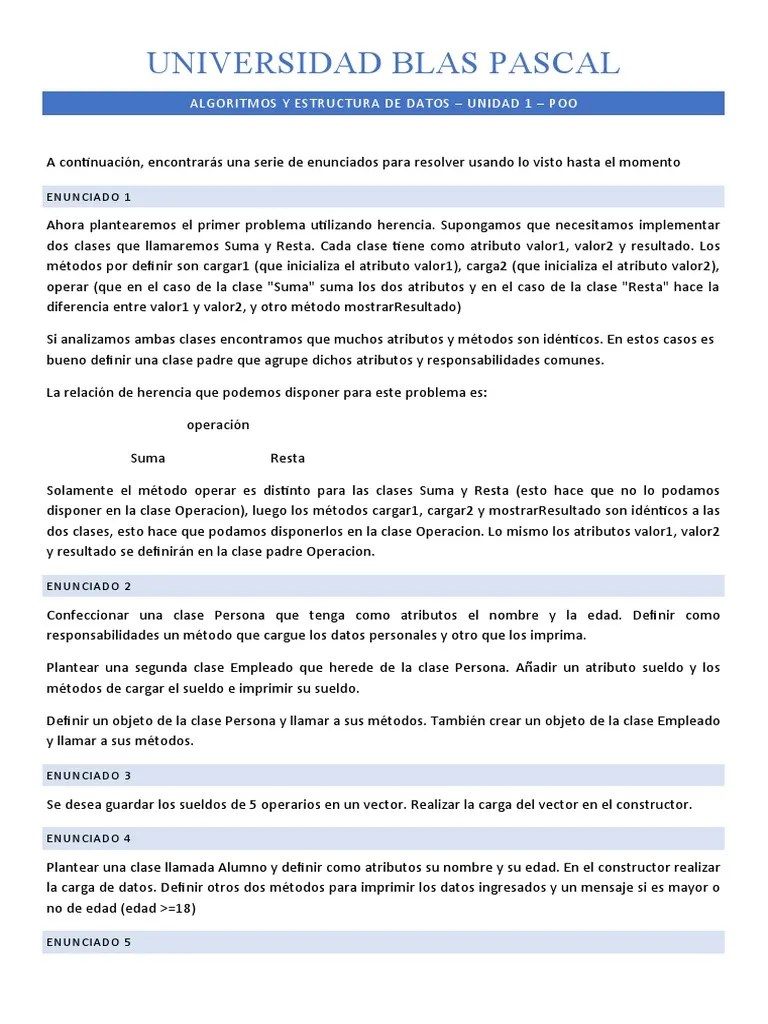 Guia 3 - POO | PDF | Programación | Constructor (Programación Orientada ...