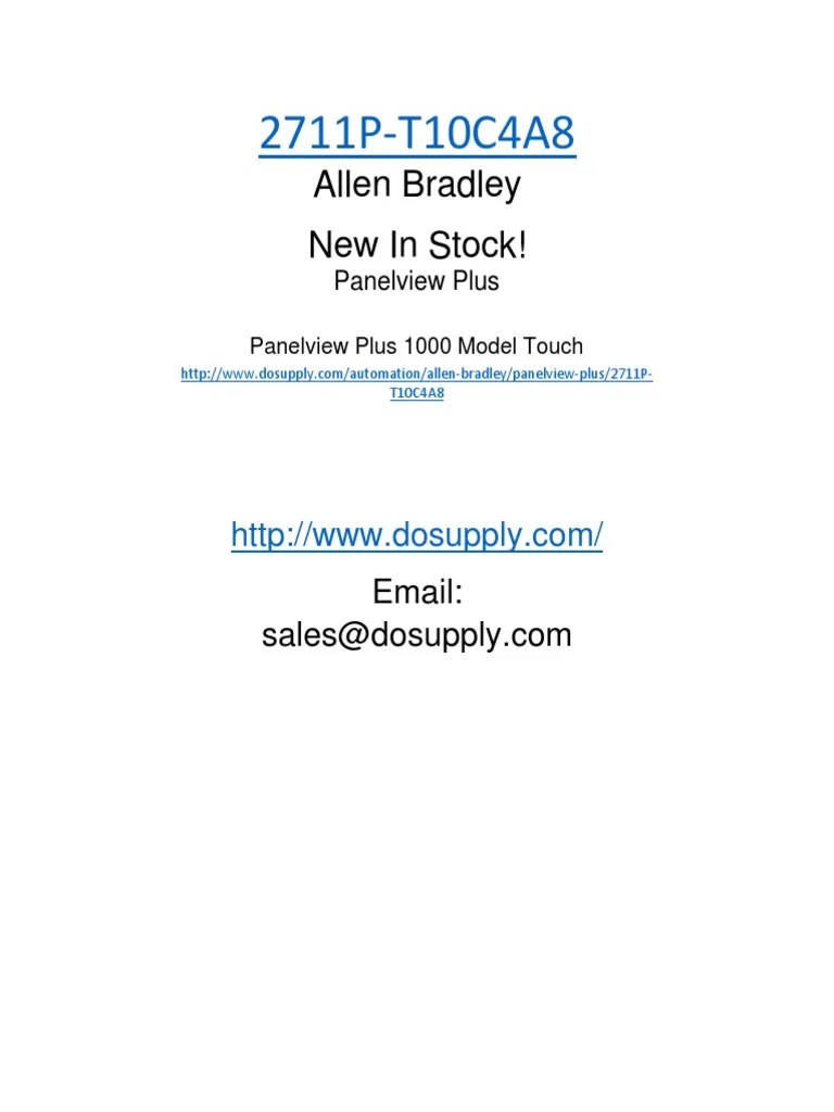 2711P-T10C4A8: Allen Bradley New In Stock! | PDF | Business | Computers