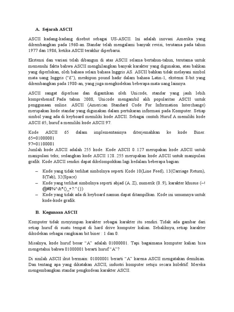 Kode Ascii | PDF