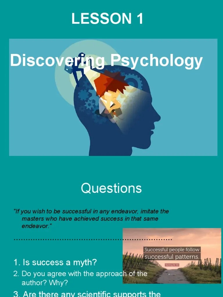 Lesson 1: Discovering Psychology | PDF | Psychology | Theory Of Mind
