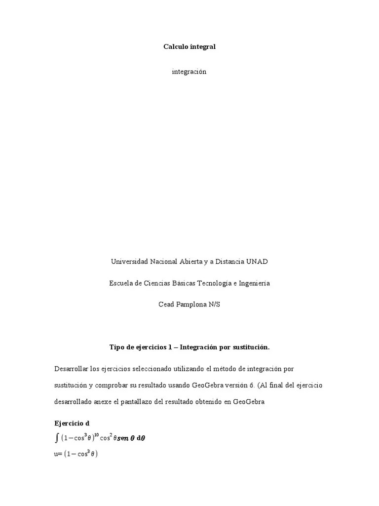 Métodos De Integración | PDF | Integral | Conceptos Matemáticos