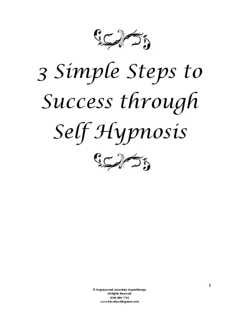 3 Simple Steps To Success Through Self Hypnosis | PDF | Hypnosis ...