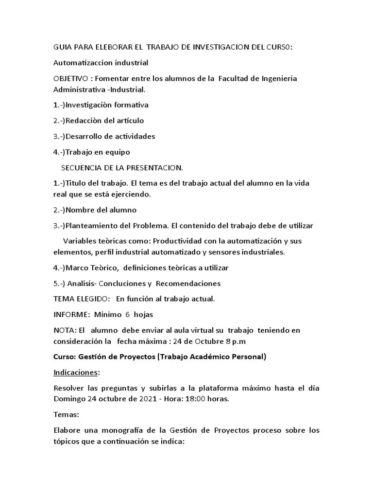 Guía Automatización Industrial | PDF | Automatización