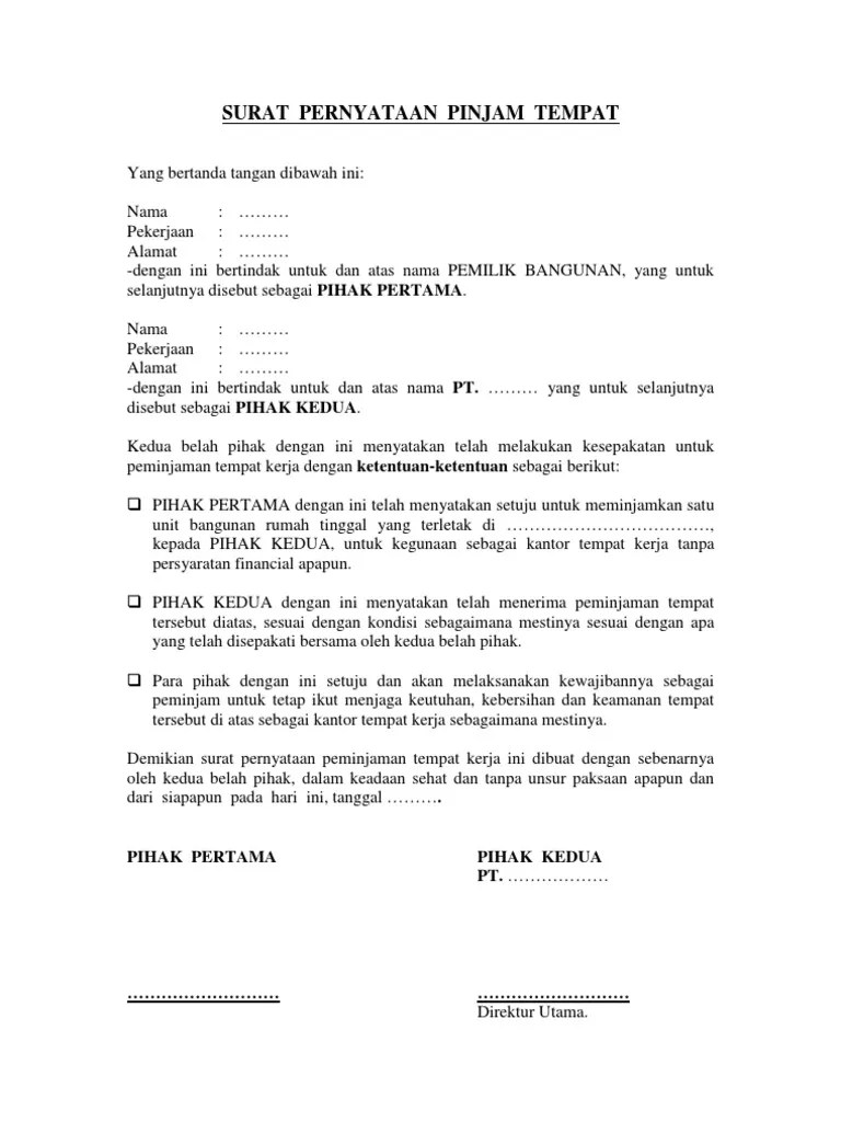 Mengirimkan surat pemberitahuan secara direktur eksekutif surat tertulis kepada mitra kerja yang bersangkutan pemberitahuan persetujuan perubahan mou 15 prosedur operasional standar (sop) keuangan konsil lsm indonesia e. Contoh Surat Perjanjian Pinjam Pakai Aset Daerah - Surat P