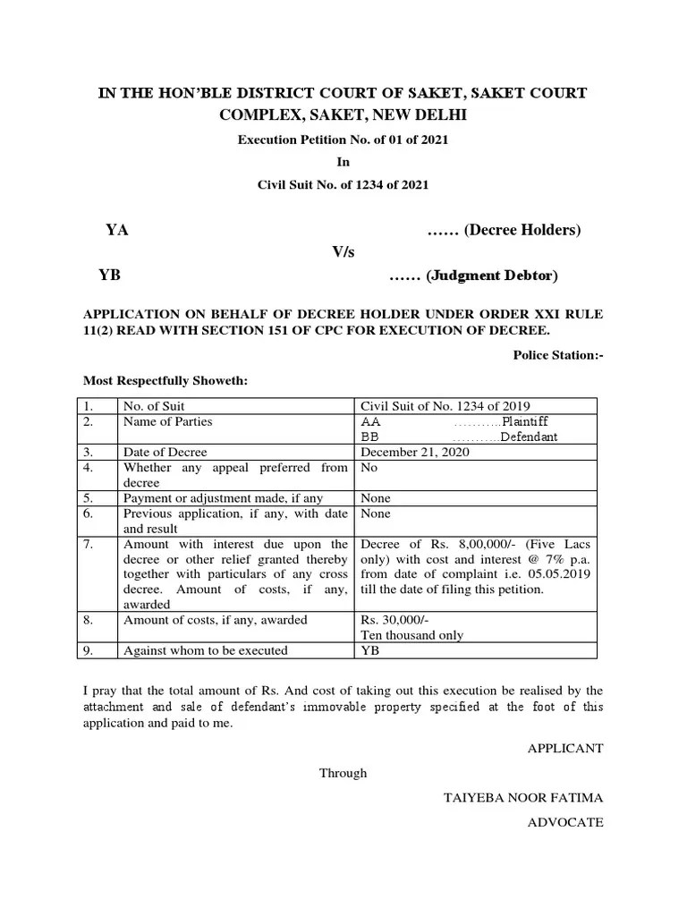 Execution Of Decree | PDF