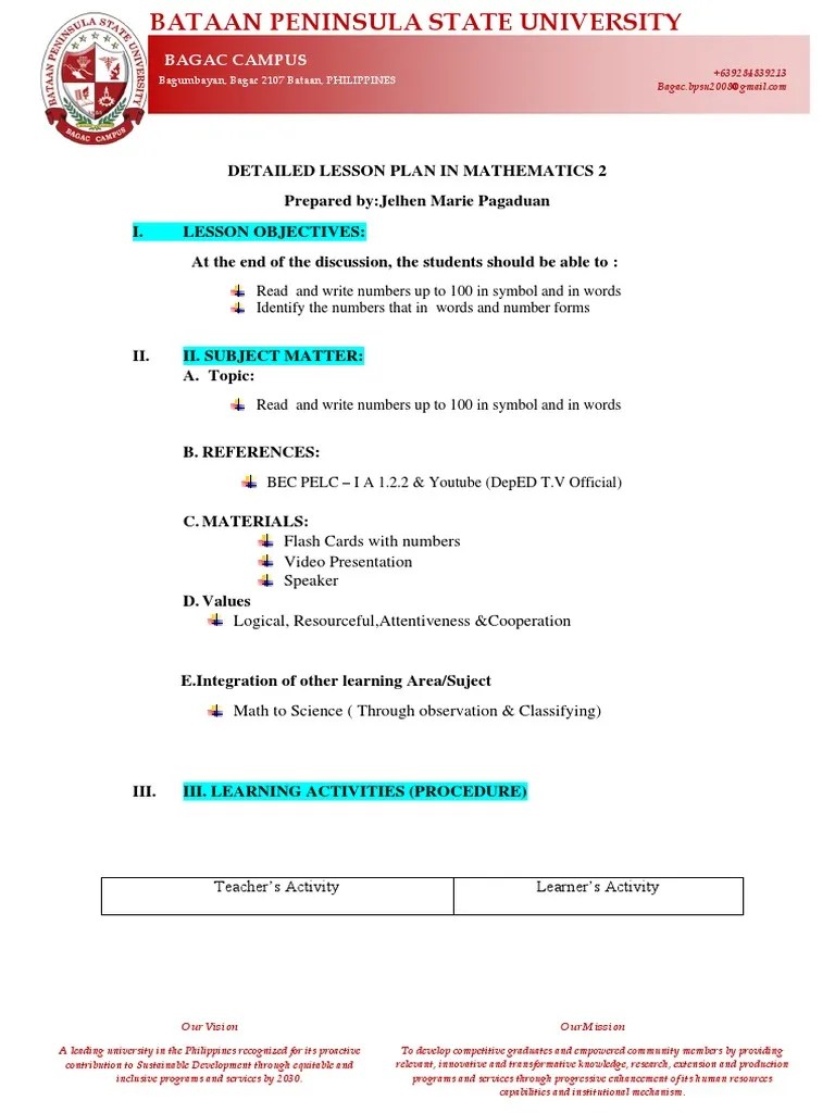 LESSON PLAN In Math (Integrated) | PDF | Sustainable Development ...