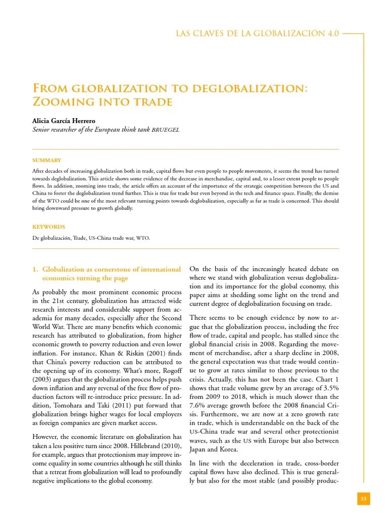 Globalization Desglobalization | PDF | Globalization | Foreign Direct Investment
