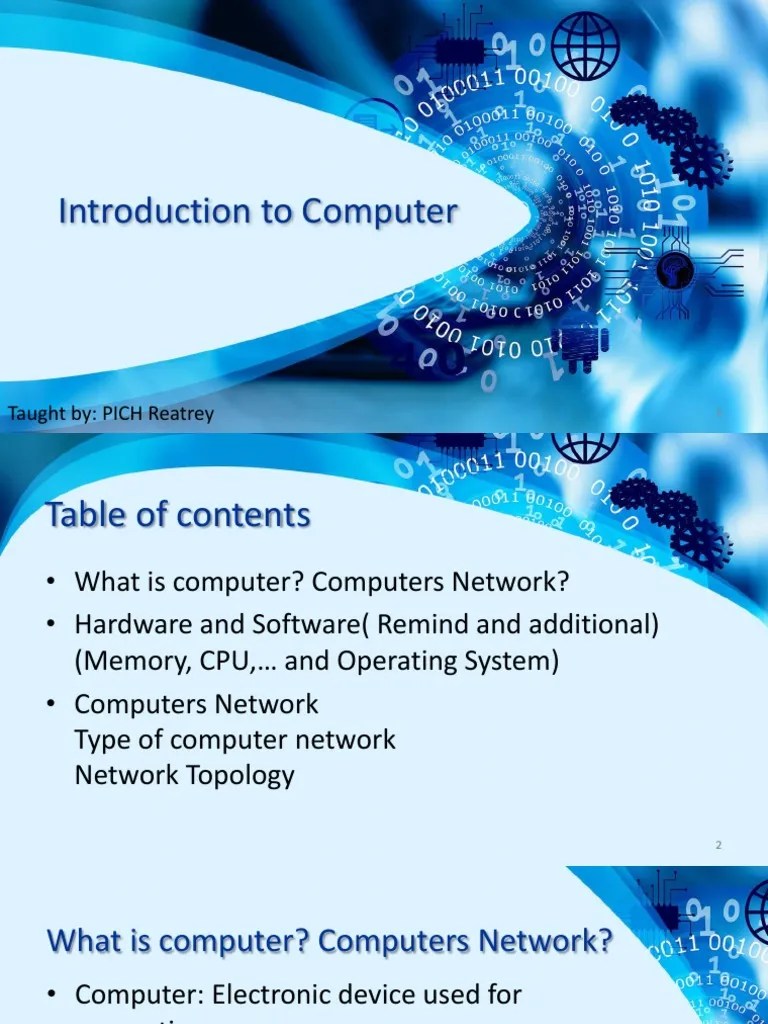 Introduction To Computer | PDF | Computer Hardware | Operating System