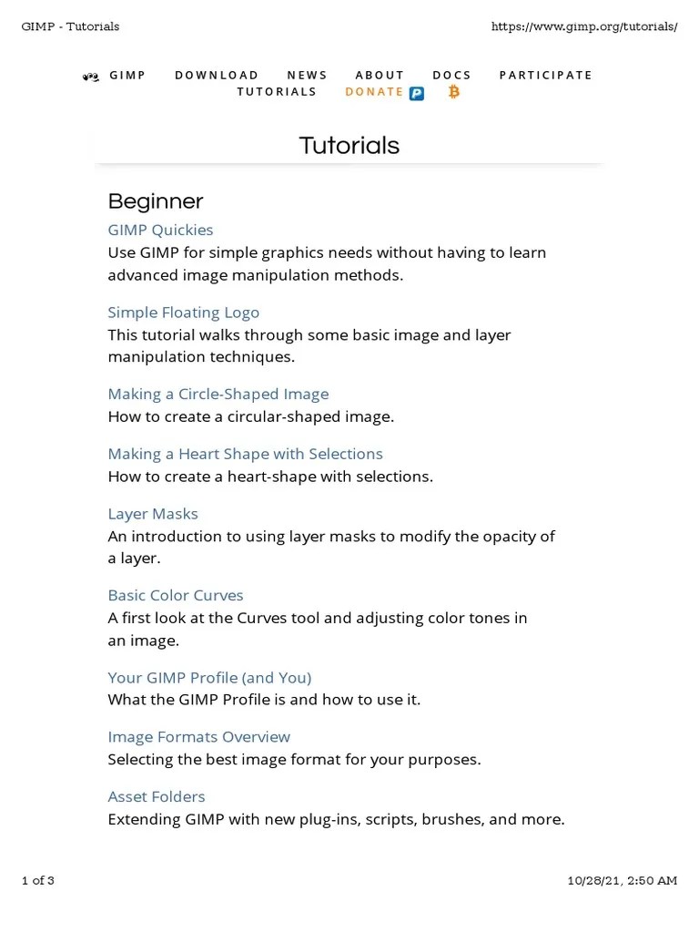 Gimp Tutorials | PDF | Software Development | Software