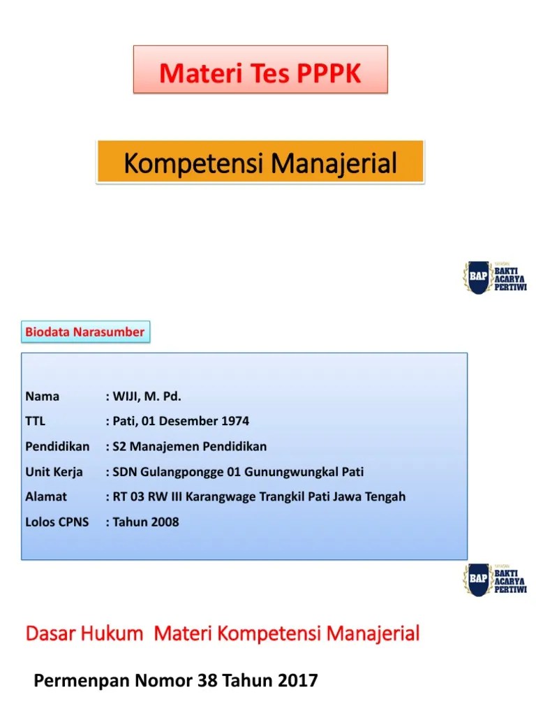 Belanja (pai) modul buku pppk guru pai pendidikan agama islam 2021 asn indonesia. 2 Materi Manajerial Pppk Pdf