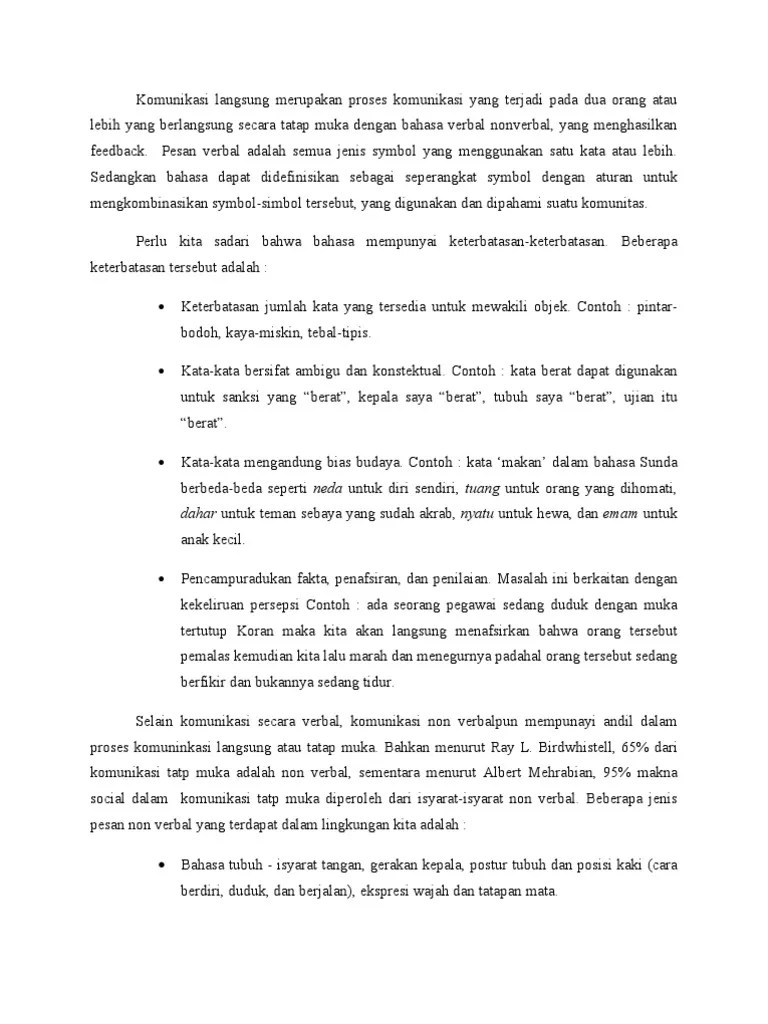 Komunikasi Langsung | PDF