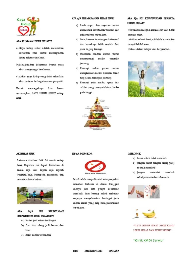 Leaflet Gaya Hidup Sehat | PDF
