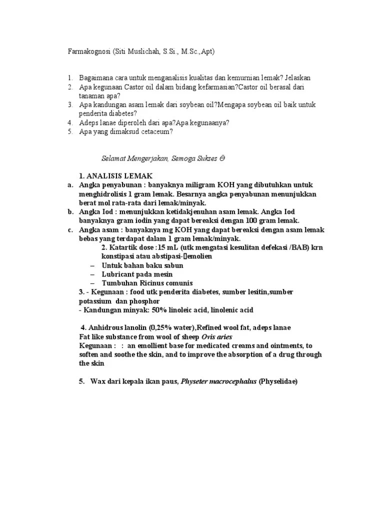 soal Farmakognosi | PDF