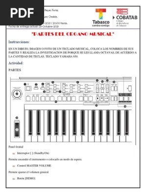 Manejo básico de un teclado musical. Fky2pfpmfnquam