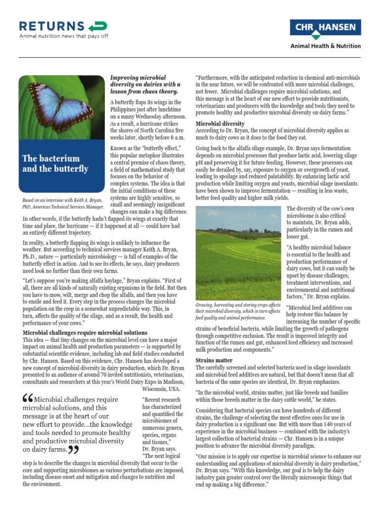 Dec15 Microbial Diversity The Bacterium And The Butterfly | PDF ...