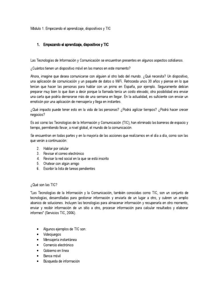 Módulo 1 | PDF | Smartphone | Tecnología De Información Y Comunicaciones