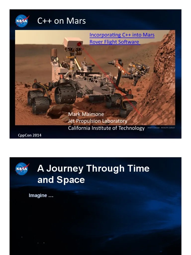 C++ On Mars - Mark Maimone - CppCon 2014 | PDF | Curiosity (Rover ...