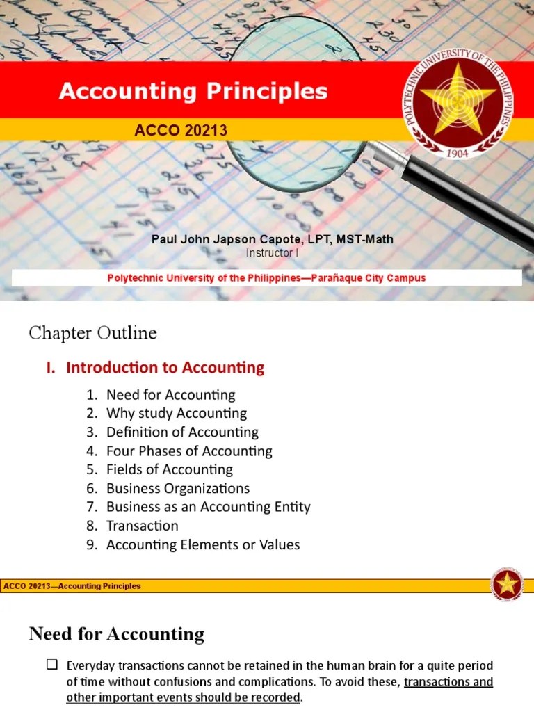 Chapter 1 - Introduction To Accounting | PDF | Accounting | Equity (Finance)