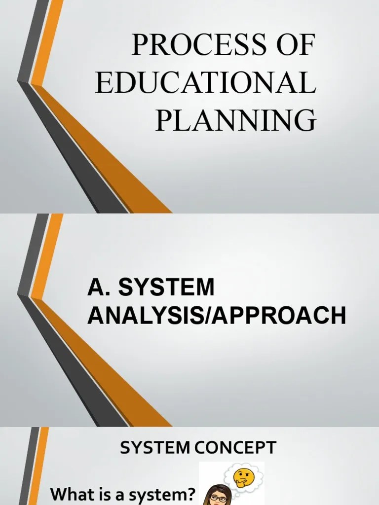 Process Of Educational Planning | PDF | System | Analysis